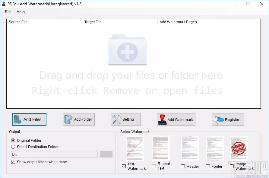 PDFdu Add Watermark下载,水印添加软件,图片水印,水印添加